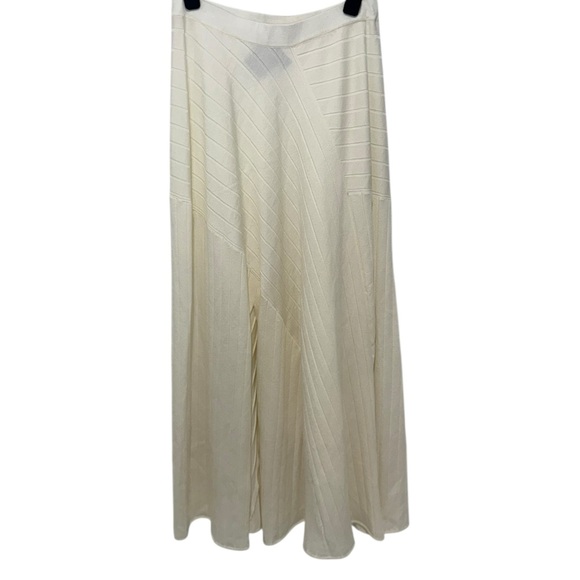 Loro Piana Cream Silk Midi Skirt, Size S - Picture 8 of 11